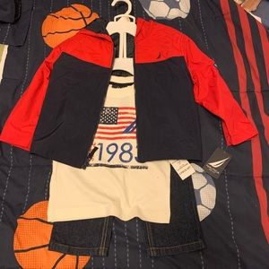 Nautica 3 Piece Jacket, Shirt & Jeans Set